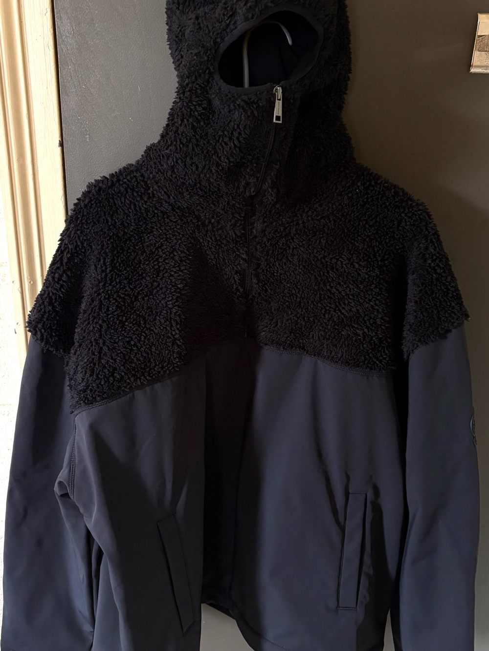 Daily Paper Black Sherpa Hooded Performance Jacket